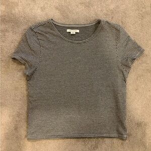Brandy Melville Monochrome Checkered Tee